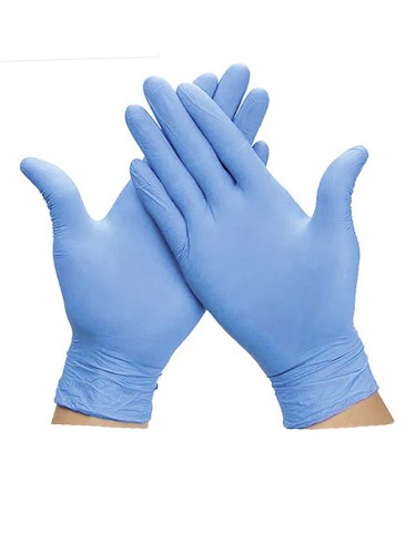 Dry Monster Ngloves - перчатки нитриловые нестирильные универсальные размер M, голубой (пара)