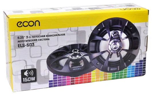 Econ ELS-503 3-х полосная коаксиальная акустика 5,25" (пара)