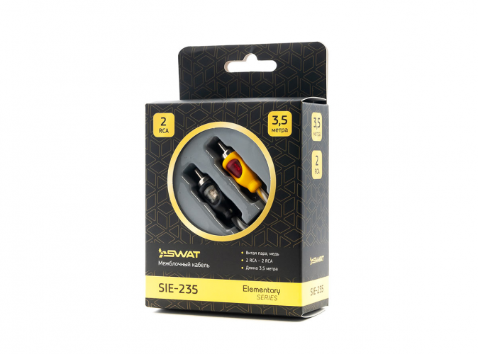 SWAT SIE-235 межблочный кабель 2RCA-2RCA, 3.5 метра