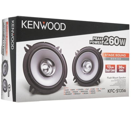Однополосная широкополосная автомобильная акустика Kenwood KFC-S1356 (пара)