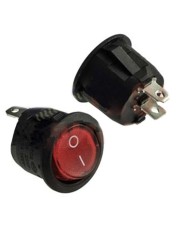Кнопка-клавиша d 20mm 2 положения 2 контакта (красный) 