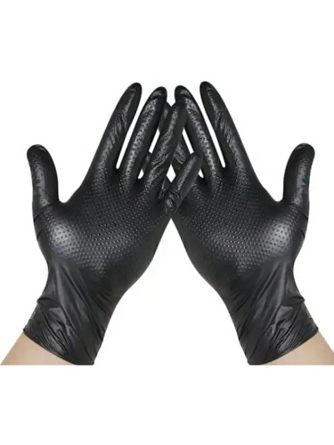 Dry Monster Ngloves Premium - перчатки нитриловые нестирильные универсальные с увеличенной плотностью размер L, черный (пара)