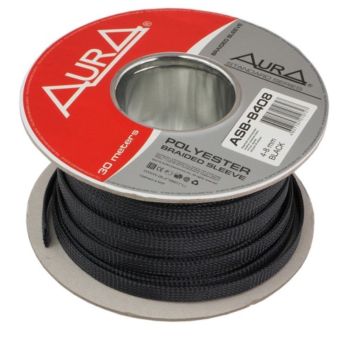 Полиэстеровый рукав Aura ASB-B408 черный (1 метр)