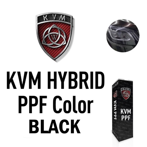 Тонировочная фиолетовая гибридная пленка KVM Hybrid PPF Color Black 1м, ширина 0,61м (черный)