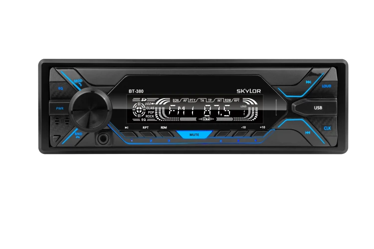 Магнитола (головное устройство) 1Din Skylor BT-380 Multicolor