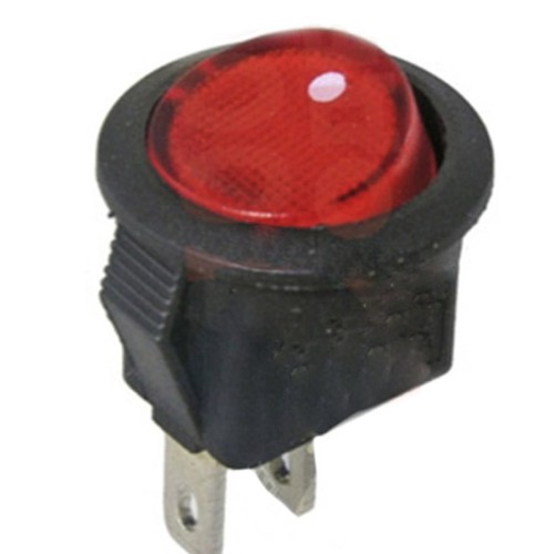 Кнопка-клавиша d 14,4mm 2 положения 2 контакта (красный)