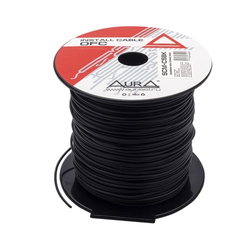 Монтажный кабель AuRa SCM-C5BK 1*0,5 мм2 (20AWG) 1м черный