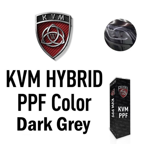 Тонировочная фиолетовая гибридная пленка KVM Hybrid PPF Color Dark Grey 1м, ширина 0,61м (серый)