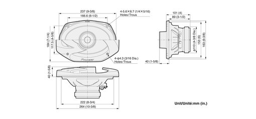 Pioneer TS-6900PRO 2-х полосная коаксиальная акустика 6*9" (пара)