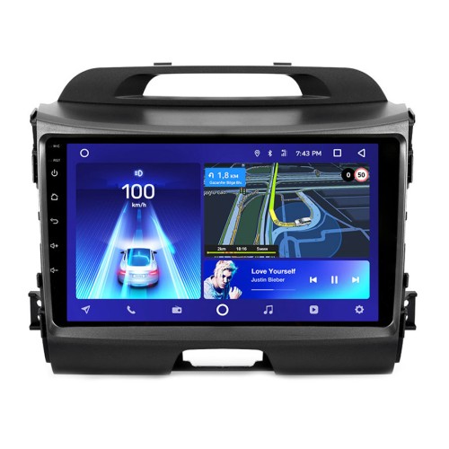 Штатная магнитола Teyes X1 Wi-Fi + 4G Kia Sportage 3 SL 2010-2016 9&quot; (2+32Gb) (Вариант C) для авто c экраном 7&quot; и усилителем звука
