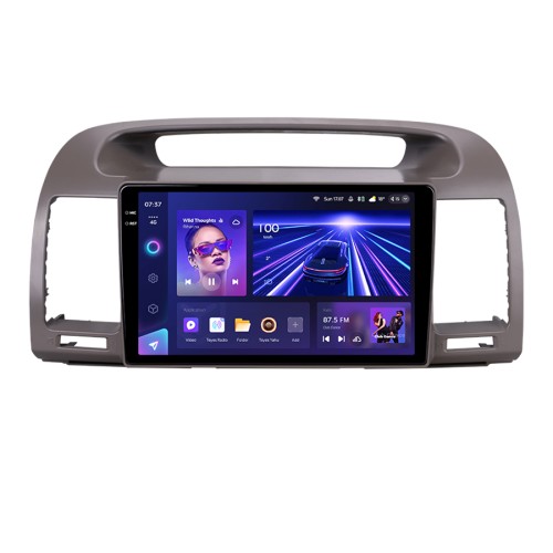 Штатная магнитола Teyes CC3 2K 360° Toyota Camry 5 XV 30 2001-2006 9" (Вариант A) темно-серая рамка