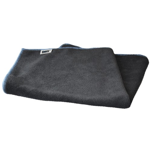 Dry Monster - микрофибра с коротким плотным ворсом 40х40см, 350гр/м, черный голубой оверлок