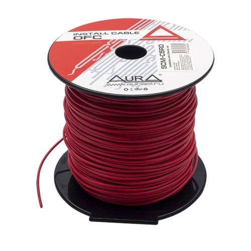 Монтажный кабель AuRa SCM-C5RD 1*0,5 мм2 (20AWG) 1м красный