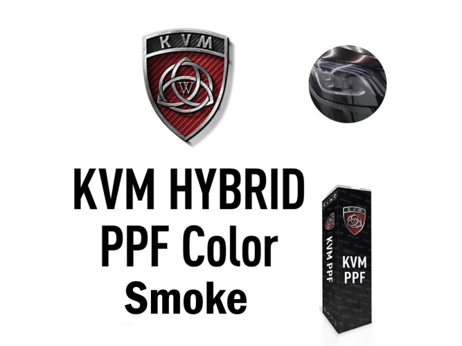 Тонировочная фиолетовая гибридная пленка KVM Hybrid PPF Color Smoke 1м, ширина 0,61м (дымчатый)