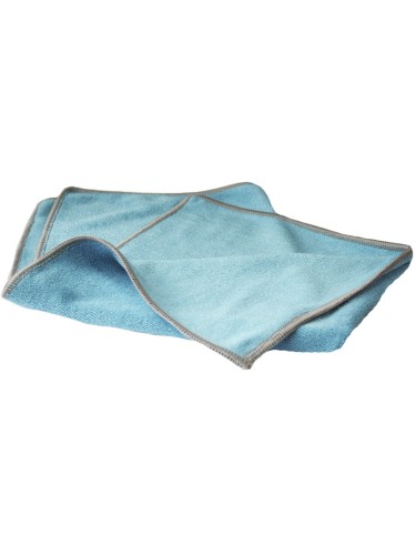 Dry Monster - микрофибра с коротким плотным ворсом 40х40см, 350гр/м, голубой серый оверлок