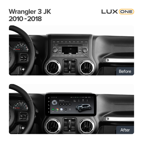 Установочный комплект Teyes Тиайс LUX ONE для Jeep Wrangler 3 JK 2010-2018 12.3″