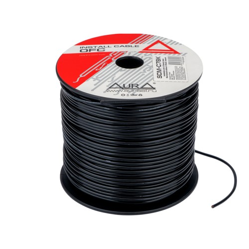 Монтажный кабель AuRa SCM-C7BK 1*0,75 мм2 (18AWG) 1м черный