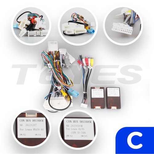 Установочный комплект Teyes для Lexus ES ES200 ES250 ES300h ES350 XV60 VI 6 2012-2018 9" (Вариант C) управление ГУ квадратной шайбой