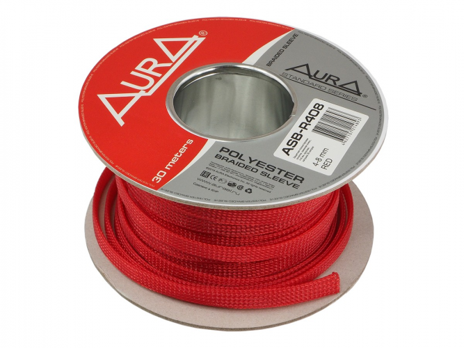 Полиэстеровый рукав AuRa ASB-R408 красный (1 метр)