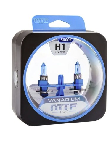Галогенная лампа MTF Light Vanadium H1 12V 55w 5000K (пара)