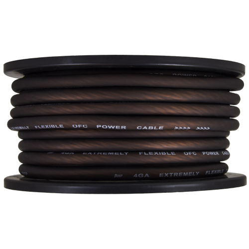 Провод силовой AMP OFC Ultraflexible 4Ga медь черный (1метр)