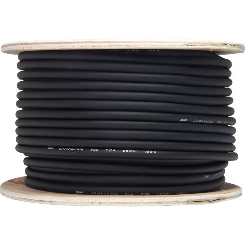 Провод силовой AMP CCA Ultraflexible 8Ga черный (1метр)