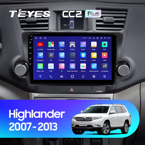 Штатная магнитола Teyes CC2L Plus Toyota Highlander 2 XU40 2007-2013 10" (F1)