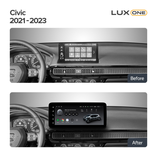 Установочный комплект Teyes Тиайс LUX ONE для Honda Civic FE FL 2021-2023 12.3″