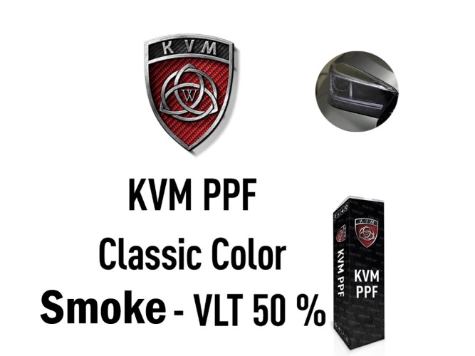 Тонировочная фиолетовая полиуретановая плёнка для оптики и фар KVM PPF Classic Color Smoke 1пог. м, ширина 0,61м (дымчатый)