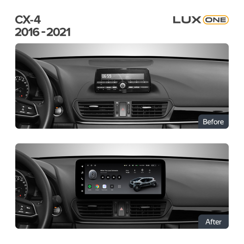 Установочный комплект Teyes Тиайс LUX ONE для Mazda CX-4 2016-2021 12.3″