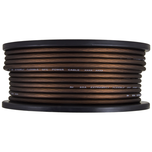 Провод силовой AMP OFC Ultraflexible 8Ga медь черный (1метр)