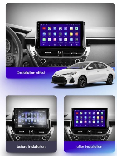 Штатная магнитола Teyes CC3L Toyota Corolla 12 2018-2020 10.2" (Вариант B) (1Din) авто со штатным цветным экраном