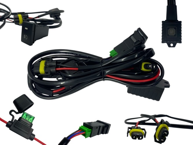 Проводка для подключения ПТФ + кнопка