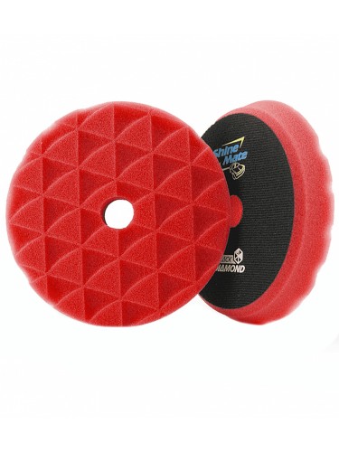 Shine Mate - полировальный круг диамонд (с сотами) мягкий 102х25мм, красный