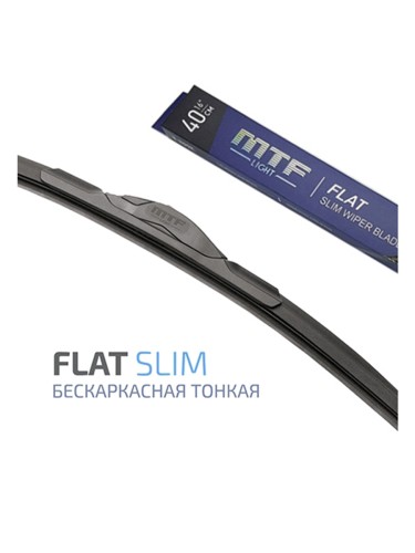 Щетка стеклоочистителя MTF Light Flat Slim 350мм / 14" бескаркасная, резина Fukoku, графит (1шт)