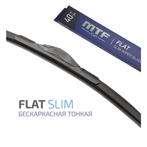 Щетка стеклоочистителя MTF Light Flat Slim 350мм / 14" бескаркасная, резина Fukoku, графит (1шт)