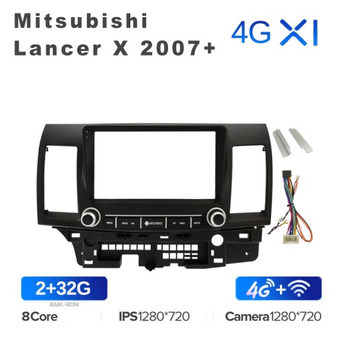 Штатная магнитола Teyes X1 Wi-Fi + 4G 9" для Mitsubishi Lancer X 2007+