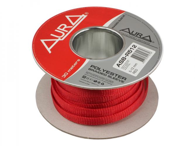 Полиэстеровый рукав AuRa ASB-R512 красный (1 метр)