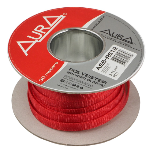 Полиэстеровый рукав AuRa ASB-R512 красный (1 метр)