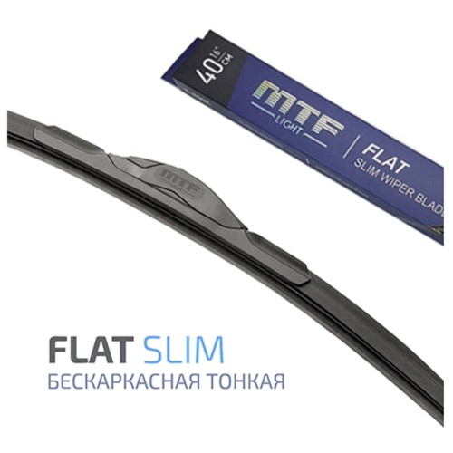 Щетка стеклоочистителя MTF Light Flat Slim 450мм / 18" бескаркасная, резина Fukoku, графит (1шт)
