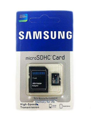Карта памяти microSDHC Samsung 16GB class 10 с адаптером 