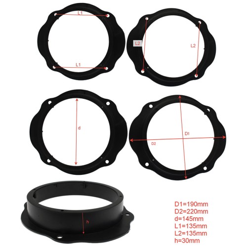 Подиум Ford,Mazda пластик простые 6,5&quot;(16см), высота 3см (пара) фронт