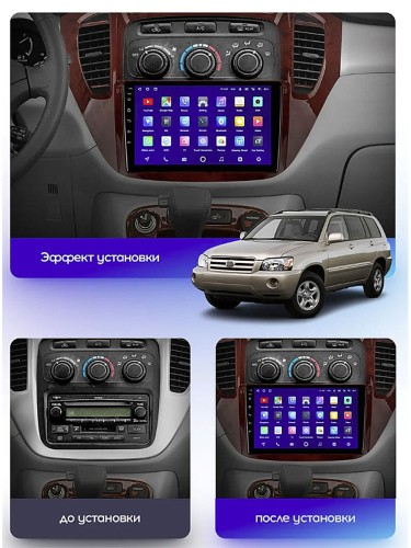 Штатная магнитола Teyes CC3L Toyota Highlander 1 XU20 2001-2007 9"