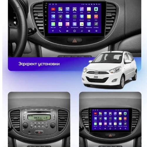 Штатная магнитола Teyes CC3 2K 360° Hyundai i10 2007-2013 9"