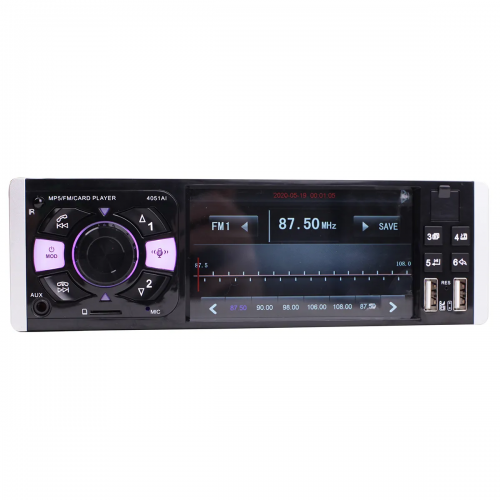 Магнитола (головное устройство) 1Din TAKARA 4051AI IPS с экраном 4,1"