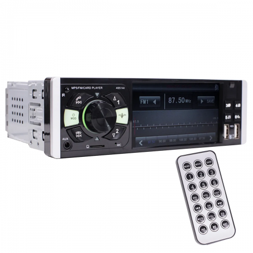 Магнитола (головное устройство) 1Din TAKARA 4051AI IPS с экраном 4,1"