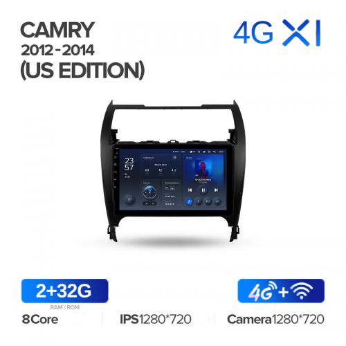 Штатная магнитола Teyes X1 Wi-Fi + 4G Toyota Camry 7 XV50 XV55 Америка 2011-2014