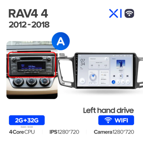 Штатная магнитола Teyes X1 Wi-Fi Toyota RAV4 4 XA40 5 XA50 2012-2018