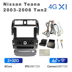 Штатная магнитола Teyes X1 Wi-Fi + 4G 9" для Nissan Teana 2003-2008 Тип2