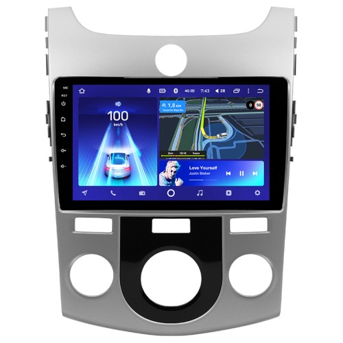 Штатная магнитола Teyes X1 Wi-Fi + 4G Kia Cerato 2 TD 2008-2013 9" (F1) (2+32Gb) авто с кондиционером